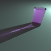 Un cylindre en verre violet
