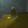 Un œuf en verre de plus près
